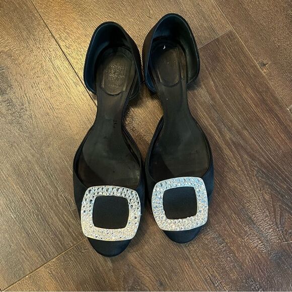 Roger Vivier Chip Strass Ballet Flat Black - Picture 2 of 14
